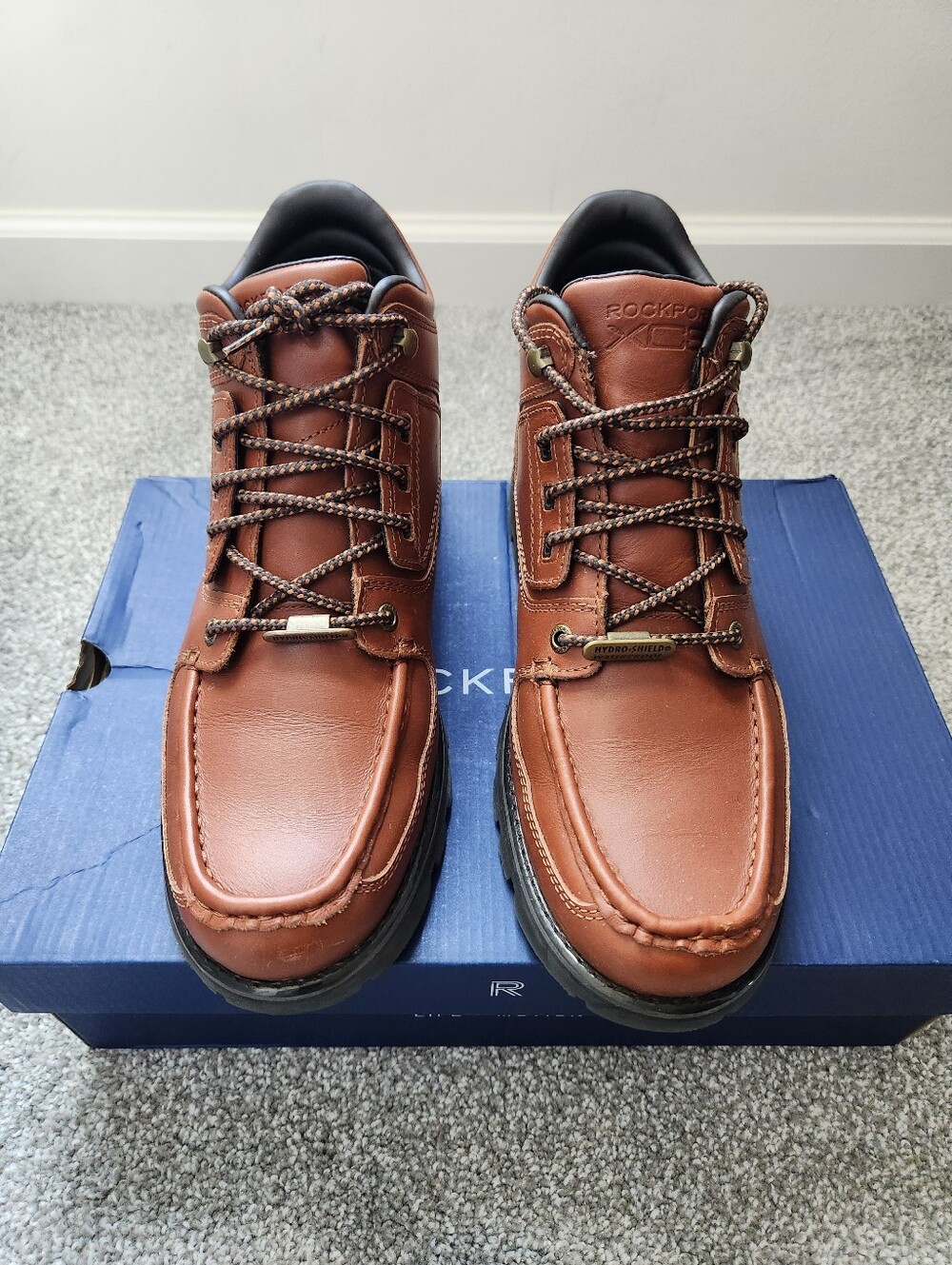 Rockport Men's Tan Brown Leather Waterproof Boots - Picture 5 of 10